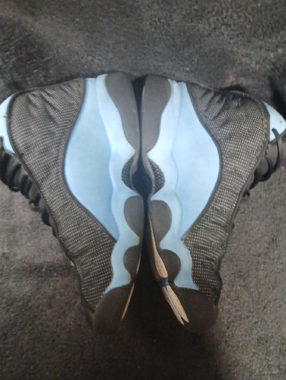 Air Jordan Retro 13 "BLACK UNIVERSITY BLUE" .Mens Size-9 100% AUTHENTIC! - Picture 3 of 12